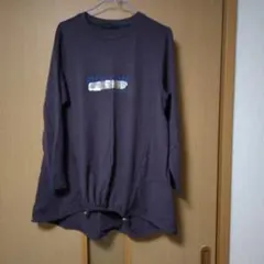 値下げブージュルード　AWESOMEプリント ダークグレー 長袖Tシャツのサムネイル