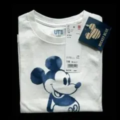 未使用品 ユニクロ◆UT ミッキーブルー Tシャツ キッズ110 タグ付き