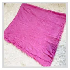 ルイヴィトン モノグラム スカーフ　ショール ピンク ウール シルク