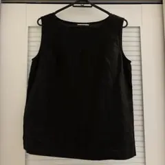 リネンアンドデコールLINENFOX ノースリーブ トップス ＆パンツ 黒 