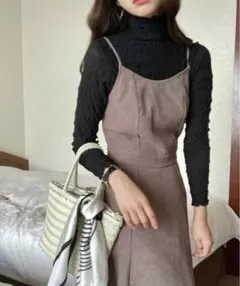 LAUIR バックリボンキャミワンピース