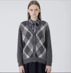 BLUE LABEL CRESTBRIDGE チェックジャガードカーディガン
