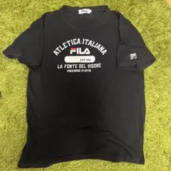 953.FILA 半袖Tシャツ ブラック ロゴプリント