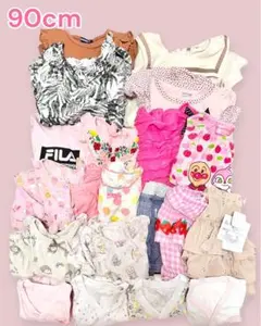 90cm 半袖 ワンピース トップス ズボン　セット 女の子 まとめて