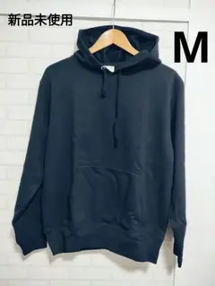 新品未使用 黒 プルオーバーパーカー サイズM ブラック 5214-01