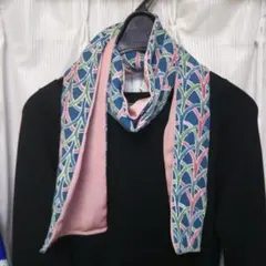 ピンクカラーコンビストール