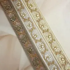257.インド刺繍 1m50cm×3本セット