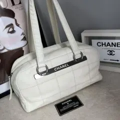 シャネル CHANEL チョコバー ボストン キャビアスキン 肩がけ