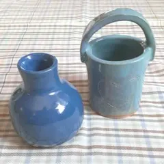 手作り陶器　一輪挿し　２個