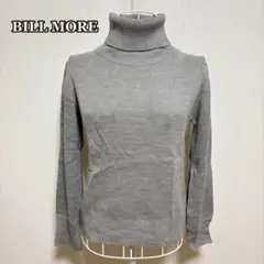 ●BILL MORE タートルネックニットセーター（M）ウール混　グレー