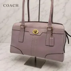 COACH 2way ストラップ付ショルダーバッグ メタリックパープル - メルカリ
