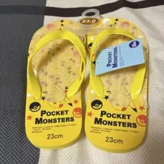 ポケットモンスター ビーチサンダル 23cm イエロー