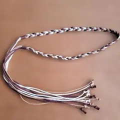 編み込みデザイン ベルト ブラウン ベージュ ホワイト