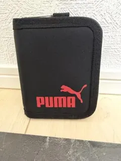 PUMA キッズ 財布 ブラック レッド 二つ折り