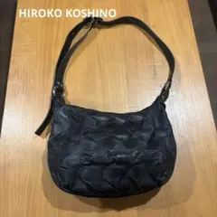 HIROKO KOSHINO 黒レザー ショルダーバッグ