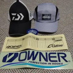 (美品)DAIWA 鮎トーナメントキャップ (新品)SUNLINE キャップのサムネイル