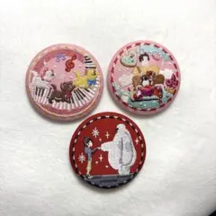 m*y様 ディズニー　刺繍缶バッジ　3点セット