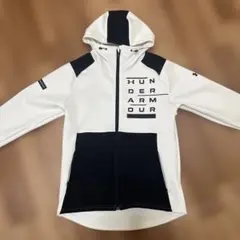 UNDER ARMOUR フルジップパーカー ホワイト/ブラック