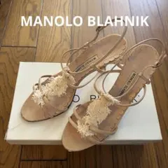 MANOLO BLAHNIKストラップサンダル　38 ライトベージュのサムネイル