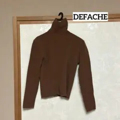【美品】DEFACHE 美シルエット ブラウン タートルニット　セーター