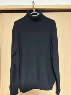 【美品】ORIHICA タートルネック セーター ブラック黒