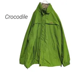 美品【クロコダイル】ナイロンジャケット ジャンパー イエローグリーン LL