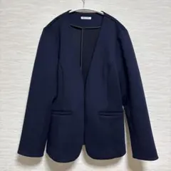 GLACIER ノーカラージャケット L ネイビーのサムネイル
