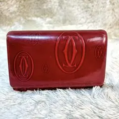Cartier カルティエ マストライン 型押し 長財布 ボルドー
