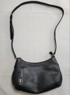 Roberta di Camerino ブラックレザーショルダーバッグ