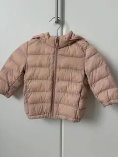 UNIQLO フード付きダウンジャケット 80サイズ ピンク
