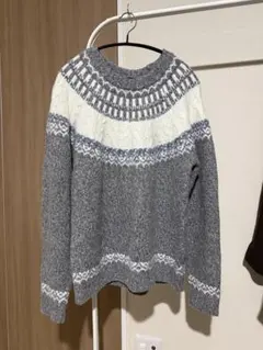 COMME CA ISM ノルディック柄セーター