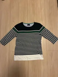 THE SHOP TK MIXPICE ボーダーカットソー 七分袖 Mサイズのサムネイル