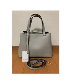 ★新品★　MILOS　アシメハンドルミツクチトート　グレー　イタリア製のサムネイル