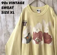 せ*ん様 90sビンテージUSA製古着PRO SPRITアップリケ刺繍スエットト