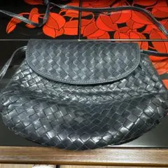 希少　オールドボッテガ イントレチャート ショルダーバッグ ヴィンテージ 黒