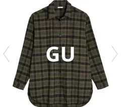 〈美品〉GU オーバーサイズチェックシャツ 長袖シャツ M