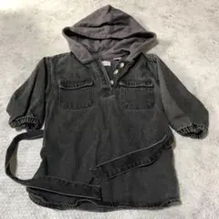 ZARA フード付きデニムシャツ 12-18ヶ月 グレー