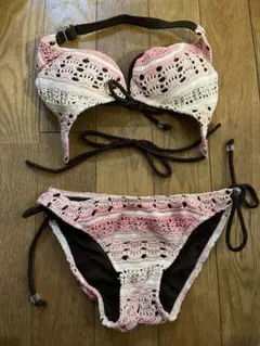 LAETITIA セパレート水着 Mサイズ ピンク/ブラウン　9M