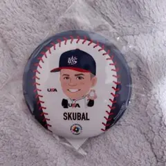 WBC 2026 公式カプセル アメリカ代表 タリック・スクーバル 缶バッジ