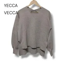 YECCA VECCA ニット セーター Vネック 長袖 ベージュ Fのサムネイル