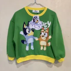 110cm★ブルーイ キッズトレーナー　グリーン