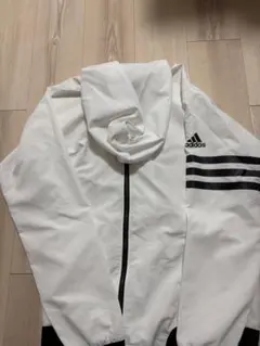 adidas ホワイト ジャケット 3本ライン