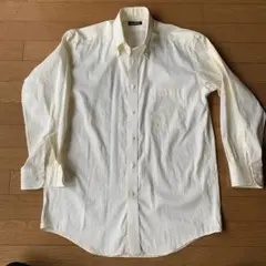 ワイシャツ　ボタンダウン　黄色みのあるアイボリー　サイズ40-78