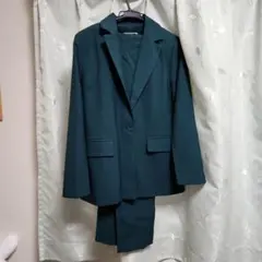 ダークグリーン ジャケットとパンツセットアップ Mサイズ