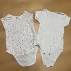 petit main フラワー　ロンパース 70.80