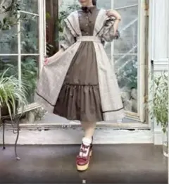 axes femme センタージップチェック ジャンスカ ベレー帽 セット