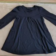 COMME CA ISM 黒のワンピース&カーディガンセットストール付き！