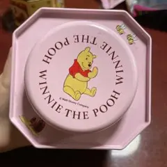くまのプーさん 八角形ピンク缶