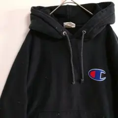 A39　Champion　厚手スウェットパーカ　L/ 2XL　黒　US古着