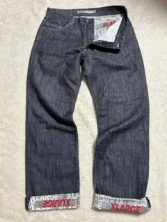 XLARGE ダークデニム ロールアップジーンズ　30インチ